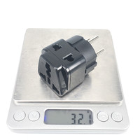 Adaptateur universel noir en cuivre 10A 250V EU US UK AU Japon Suisse Allemagne France vers Israël Égypte Pakistan Type H Prises Israéliennes