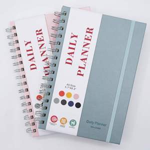 <b>A5</b> <b>Spiral</b> <b>Notebook</b> Waterproof Cover Reinforced Pocket Elastic Band Coil <b>Notebook</b> Enterprise Customized LOGO Wholesale - Product Image 1