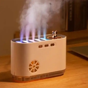 High Quality White Noise Porous Simulated Flame Aromatherapy Machine, <b>Large</b> Capacity Portable air Purification Humidifier - Product Image 3