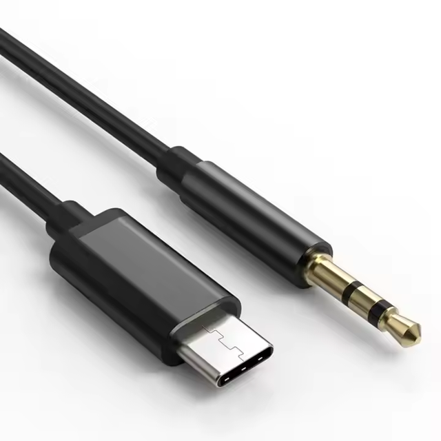 Type C 3.5mm Audio Aux Cable USB-C 3.5mm Adapter Splitter 1m Stereo Extension Car Aux Cable for Computer