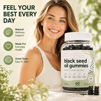 Gomitas de Aceite de Semillas Negras de Marca Privada para el Control de Peso, Gomitas Naturales de Aceite de Semillas Negras Sin Azúcar, Gomitas de Semillas de Nigella Sativa