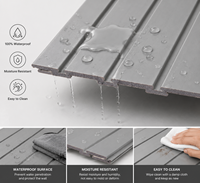 Panneau mural en PVC imperméable à découpe facile, système de rangement mural modulaire à clipser pour garage, bureau et espaces commerciaux