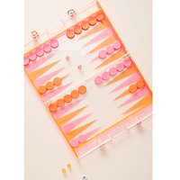 Jeu de backgammon de luxe en acrylique avec logo personnalisé, design moderne, ensembles de voyage, service OEM