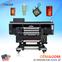 Machine d'impression UV DTF haute vitesse 60 cm avec laminatrice automatique intégrée pour autocollants en feuille d'or et d'argent