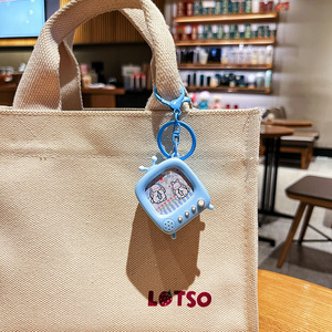 Arrival Miniature TV Shape <b>Keyring</b> Mini TV Lamp Pendant Keychain Hanging Gifts School Bags Car Keychain - Product Image 4