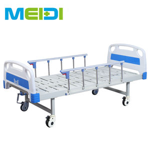 Cama de <span class=keywords><strong>hospital</strong></span> de acero inoxidable barata manual con manivela con cabecera de ABS para camas médicas de pacientes hospitalarios - Product Image 6