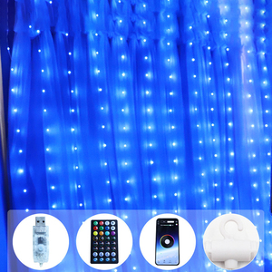 Led RGB Illusion da chuỗi Rèm đèn IP65 đánh giá giáng sinh trang trí đám cưới chiếu sáng Rèm chuỗi ánh sáng - Product Image 4