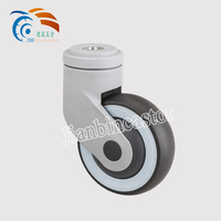 Roulettes universelles médicales européennes en mousse TPR de 125 mm/5 pouces, pivotantes avec frein, blanches, capacité de charge 80-100 kg, directement des fabricants