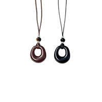 Collier ajouré irrégulier couleur bois, style Old Money haut de gamme, longue chaîne de pull, pierre œil de tigre, bijoux de fête pour hommes