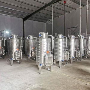 Tanque de fermentación de sistema de refrigeración de vino de almacenamiento de acero inoxidable <span class=keywords><strong>pequeño</strong></span> 100 litros 200l 5000l sidra para tamaño de fermentador de vino - Product Image 2