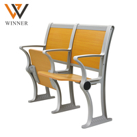 Chaises de salle de classe modernes, standard, pour l'école secondaire, chaises de salle de conférence, chaises d'étudiant, dossier en bois, pliables, chaises d'étudiant, chaises à marches pour le collège