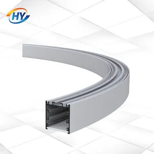 Usine Cnc personnalisation cercle courbe pendentif profil en aluminium Led pliable Flexible profil en aluminium rond