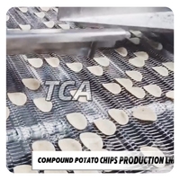 Hoge winstgevende machine voor de verwerking van verse aardappelchips en -vlokken, Pringles productielijn uit China.