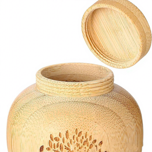 Wooden Pet Ash Urn Pet Funeral Supplies <strong>Tree</strong> of Life Cat and Dog <strong>Coffin</strong> Solid Wood Covered Ash Container - Product Image 1