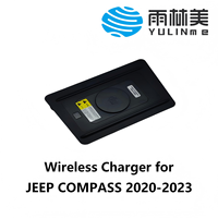 Chargeur sans fil pour voiture YULINME QI2 EMC 25W, bobine magnétique, charge rapide, compatible mains libres pour JEEP COMPASS 2020-2023