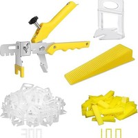 Kit de nivellement de carreaux Qualitools BLW53, outil d'alignement de carreaux de 1/8 pouce avec pinces, entretoises et cales