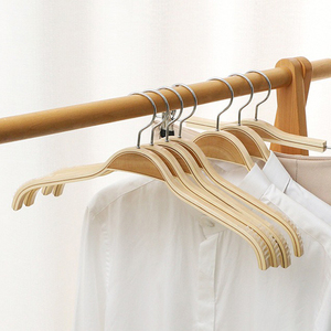 OEM ODM Factory Single Wooden Hangers Multi-Functional Heavy Duty Clothes Hangers for Wardrobe Use Customizable - Product Image 2