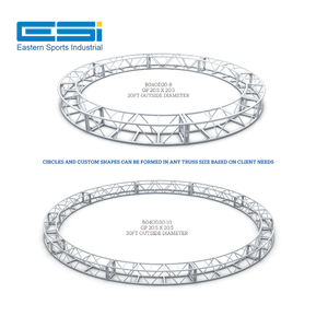Cadre de treillis circulaire en aluminium réglable portable ESI conception modulaire capacité de charge de 500kg pour gréement d'éclairage de scène personnalisé - Product Image 2