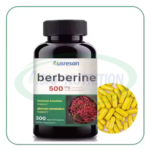 ออ<span class=keywords><strong>ส</strong></span>เรซอน <span class=keywords><strong>ส</strong></span>าร<span class=keywords><strong>ส</strong></span>กัดสมุ<span class=keywords><strong>น</strong></span>ไพรเบอร์เบอรีนไฮโดรคลอไรด์ HCL 400 มก. <span class=keywords><strong>500</strong></span> มก. 97% ผลิตภัณฑ์เ<span class=keywords><strong>ส</strong></span>ริมอาหารจากธรรมชาติ แคปซูลเบอร์เบอรี<span class=keywords><strong>น</strong></span>แบบลิโปโซม - Product Image 1
