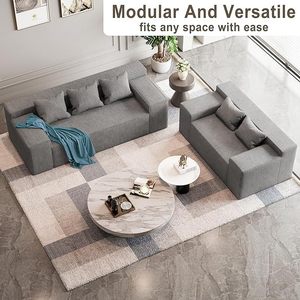 2026 Compressed <b>Sofa</b> Modern Foldable Square Loveseat <b>Sofa</b> High Density Foam Living Room <b>Sofa</b> Removable and Washable <b>Cover</b> - Product Image 4