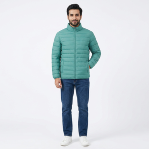 Chaqueta de Burbujas para Hombre con Diseño Nuevo, Cuello Alto, Logotipo Frontal, 100% Fibra de Bambú, Secado Rápido, Transpirable, Servicio OEM, Invierno - Product Image 1