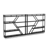 Support mural en métal pour bouteilles de vin avec design décoratif pour la maison - Porte-verres à vin