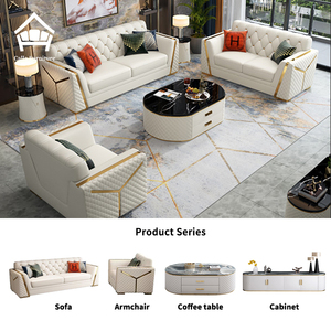 Divano <span class=keywords><strong>di</strong></span> <span class=keywords><strong>Lusso</strong></span> Leggero in Pelle Design Moderno <span class=keywords><strong>per</strong></span> Soggiorno Set Divani Chesterfield <span class=keywords><strong>Arredamento</strong></span> <span class=keywords><strong>per</strong></span> Casa Hotel Ufficio - Product Image 1
