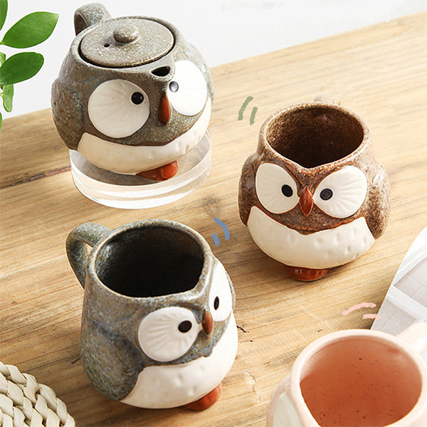 Vixar Tazza colorata con lontra e fauna selvatica britannica, per compleanno, lavoro, ufficio, Natale, tè, caffè (bianco