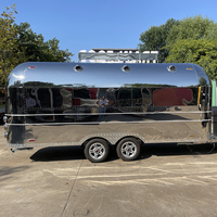 Trailer Makanan Cepat Saji Stainless Steel Grosir Label Pribadi Kompatibel 220V untuk Jajanan, Keripik, dan Penggunaan Kedai Kopi