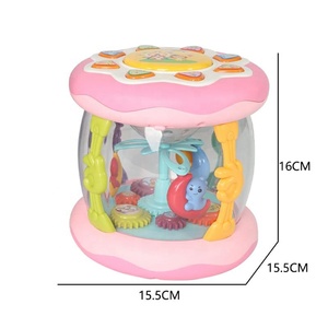 Jacko Toys Vert et Rose Couleur Mixte Rotation Éducative Musique Tambour Modèle Jouets pour Enfants - Product Image 3