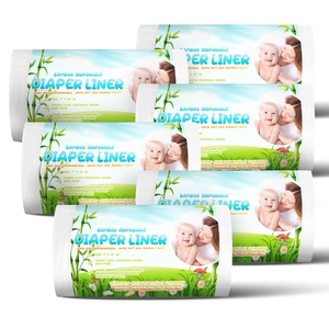 Cubierta de limpieza desechable Biodegradable para bebé, inserto de tela, pañal, paños de Bambú - Product Image 2