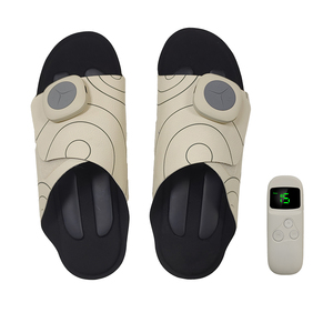 Massageador Portátil Recarregável para Pés em ABS+PU Couro Bege com Controle Remoto Sem Fio e Terapia Inteligente de Pulso por Microcorrente - Product Image 6