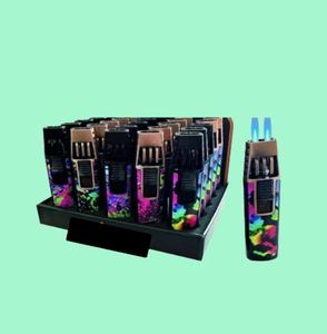 Briquet à double torche rechargeable à gaz multifonctionnel coupe-vent à la mode pour un usage quotidien Barbecues de camping en plein air - Product Image 6