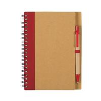 Agenda de Oficina con Espiral, Ecológica, con Logotipo Personalizado, Impresión UV, Papel Offset, Estilo Promocional, 50 Hojas, 13X18