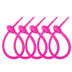 5 عبوات بسيطة رخيصة جهاز لف لطيف سيليكون تخزين البيانات ، وصلات تنظيم الكابل - Product Image 3