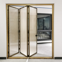 Porte pliante en aluminium Slim Sightline, séparateur de cuisine, porte intérieure pliante Slimline, cloison en verre, séparateur de salon