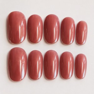 Uñas Postizas Rosa Brillante, Forma Ovalada Natural, Listas para Usar, Estilo Salón - Product Image 1