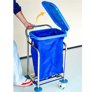 Tıbbi tesisler için hastane atık toplama arabası mobil kirli sepeti - Product Image 4