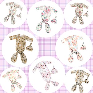 Yiwu Yiyuan indumento floreale bambino annodato abito di bambù con fiammifero nodo beanie viaggio bambino dormiente vestito sacco a pelo per il nuovo bambino - Product Image 1