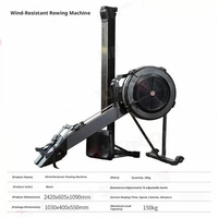Máquina de Remo de Una Sola Pista Personalizable, Equipo de Fitness Comercial Silencioso para Gimnasio en Casa, Remo de Aire, Peso Máximo del Usuario 150 kg