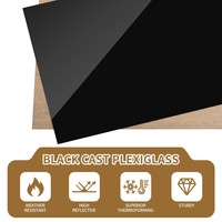 Plaque en plexiglas acrylique noir, matériau DIY pour la décoration intérieure, la peinture, les panneaux de commutation et les présentoirs