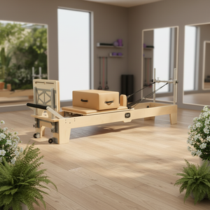 Macchina <span class=keywords><strong>Pilates</strong></span> <span class=keywords><strong>Reformer</strong></span> Professionale Bestseller in Legno d'Acero Regolabile <span class=keywords><strong>Benefici</strong></span> per la Salute Uso Universale Deren GH-88 - Product Image 5