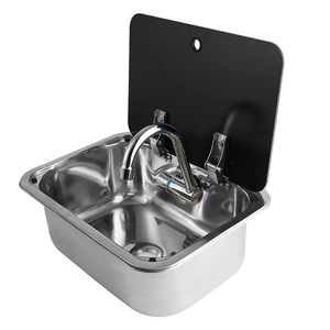 Fregadero para RV de Acero Inoxidable con Tapa de Vidrio y Grifo de Agua Fría y Caliente para Autocaravanas, Caravanas y Embarcaciones - Product Image 6