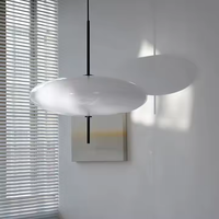 Lampe suspendue en acrylique blanc brillant de style nordique moderne, luminaire de plafond moderne, lustre et suspension pour la décoration de la maison