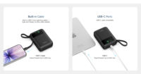 Batterie externe 65W PD 20000mAh avec câbles intégrés, écran TFT, mini chargeur portable pour ordinateur portable et téléphone mobile