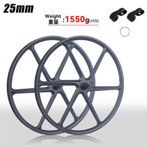 NOUVEAU Roue de vélo <span class=keywords><strong>VTT</strong></span> XC en carbone 29 pouces 36 mm 6 rayons <span class=keywords><strong>Tubeless</strong></span> avec frein à disque 100x15/148x12 mm - Product Image 5