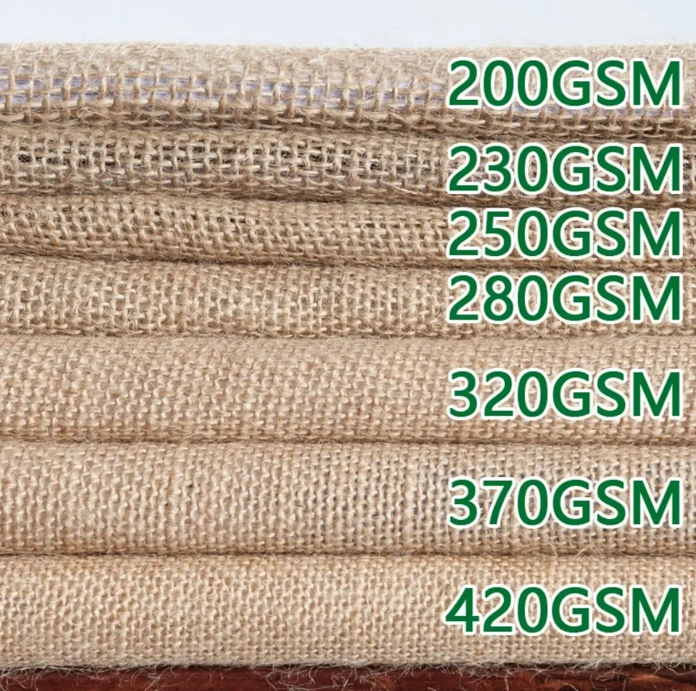 Wholesale Hot Selling Jute Fabric Burlap Mesh Roll For Decoration Bag Jute Sack Cloth Fabric Hemp Fabric