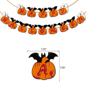 <span class=keywords><strong>D</strong></span>écorations de fête <span class=keywords><strong>d</strong></span>'Halloween : Bannière citrouille, Cake Topper, Ballons de bar, Accessoires de photobooth pour enfants, Fête <span class=keywords><strong>d</strong></span>'anniversaire <span class=keywords><strong>d</strong></span>'<span class=keywords><strong>horreur</strong></span> - Product Image 2