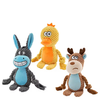 Jouets à mâcher pour chiens en peluche animaux de dessin animé en coton et polyester Joysing Wholesale, jouets interactifs qui couinent pour toutes les tailles