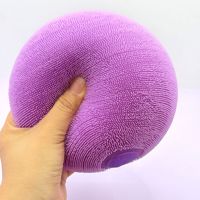 Bola Squishy Jumbo Fuzz Baru, Mainan Pereda Stres Lembut, Bola Fidget Bergelombang